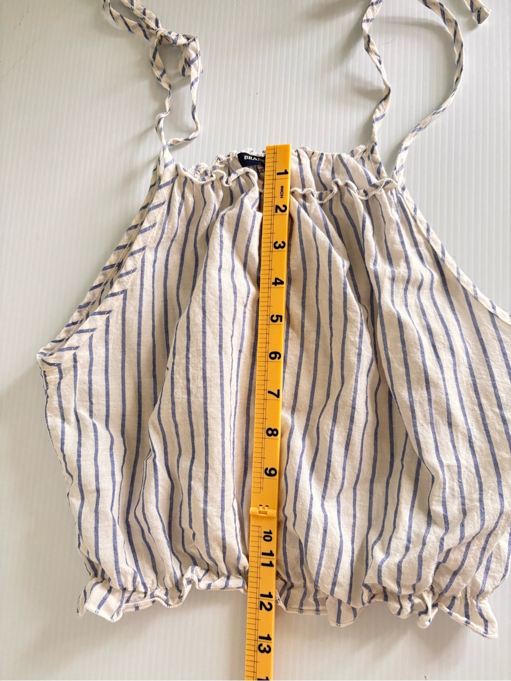 Brandy Melville Carly Striped Ruffle Tank Top OS Dollette - Picture 7 of 8